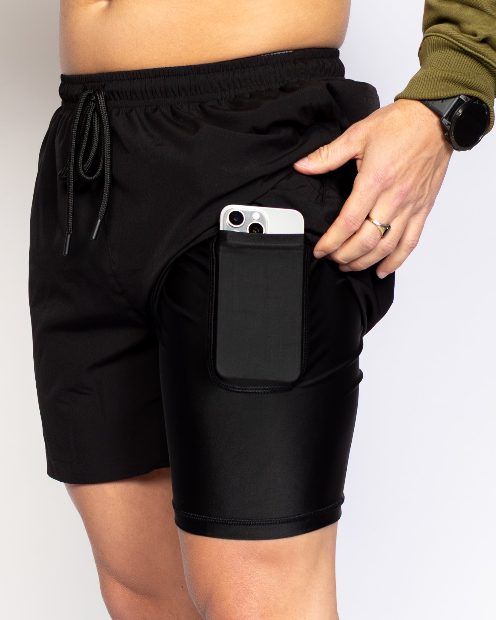 2 - in - 1 Zip Shorts - VXS GYM WEAR