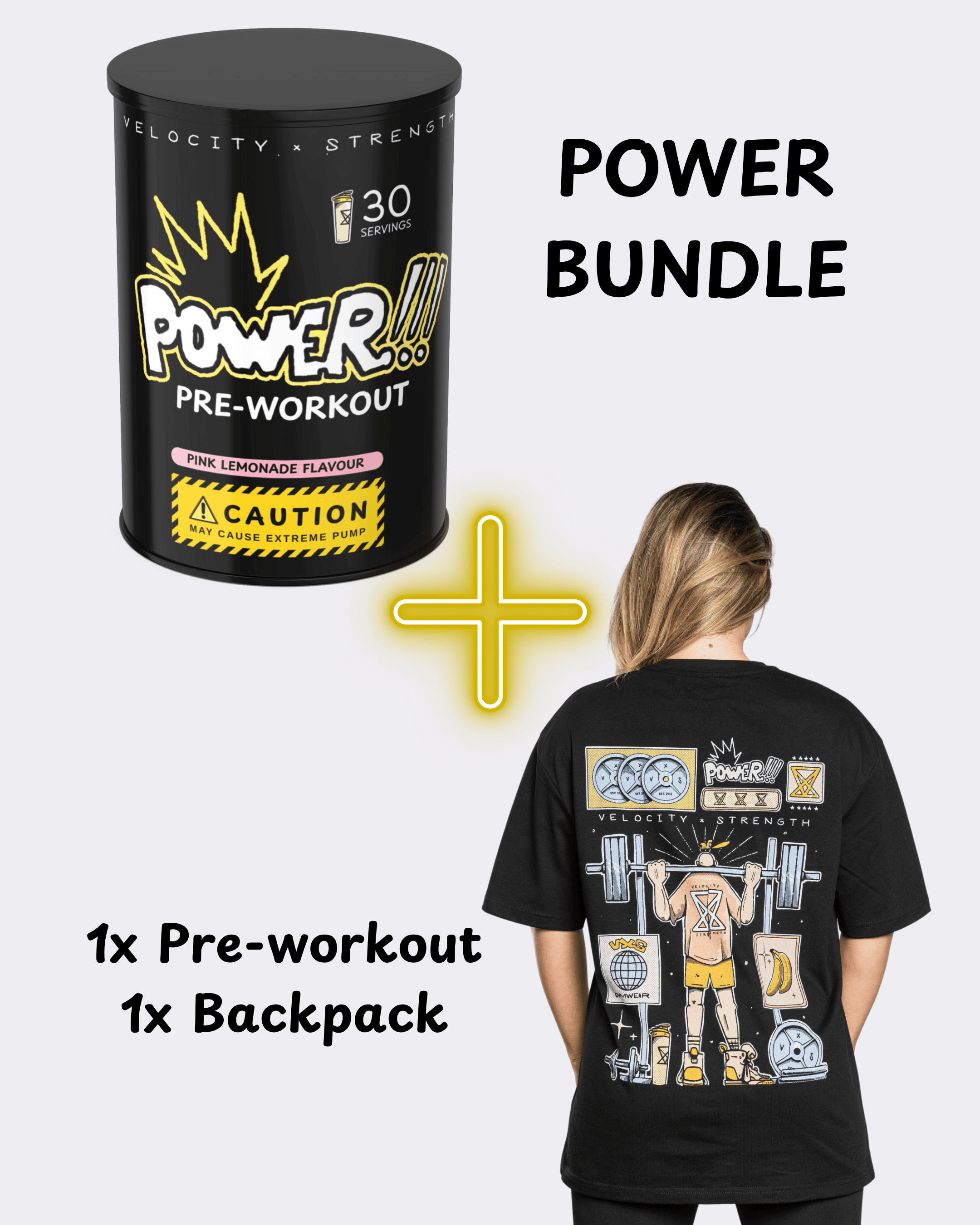 POWER BUNDLE 1: Oversized + Pre - Workout - VXS GYM WEAR