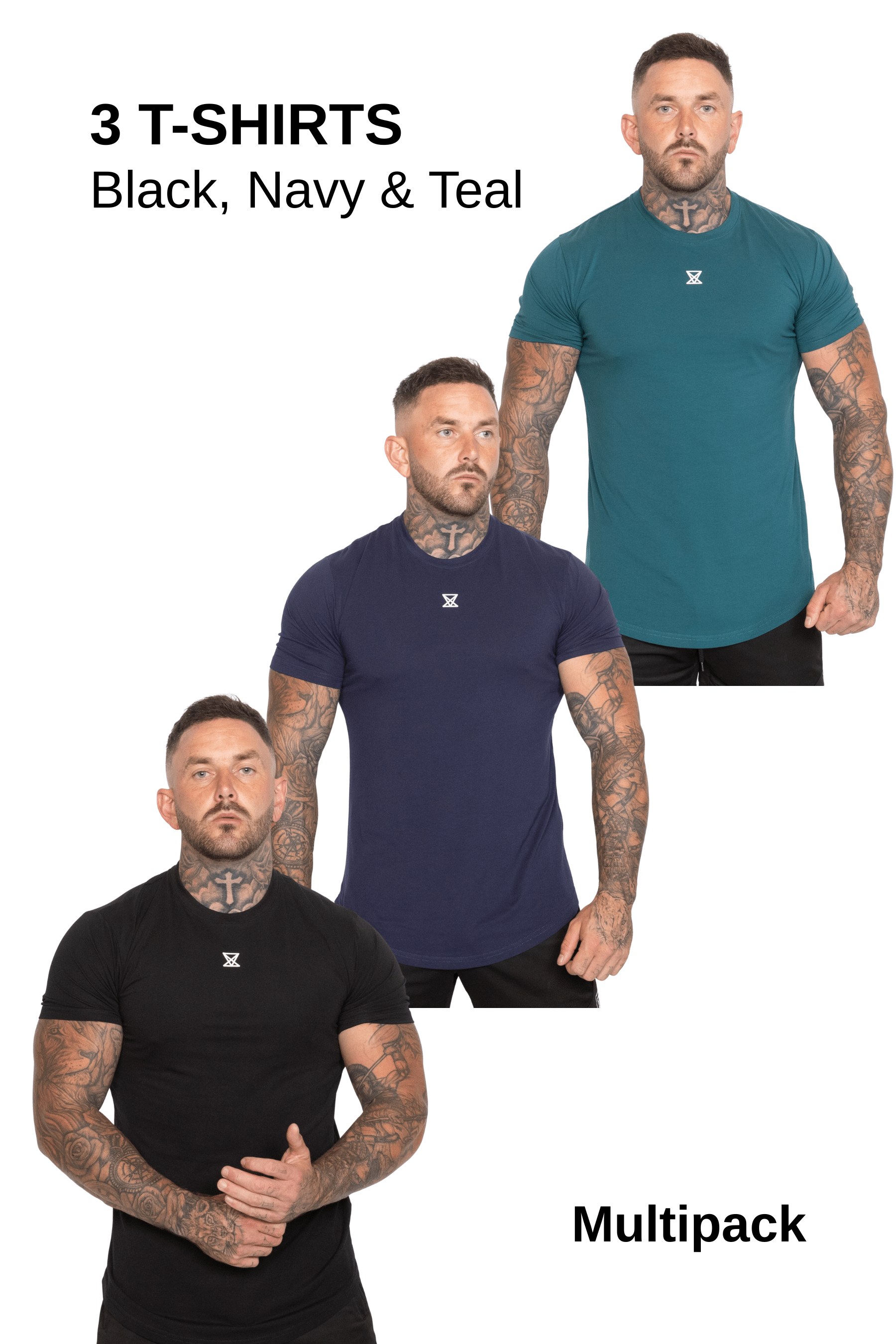All 3 Essentials T-Shirts - VXS GYM WEAR
