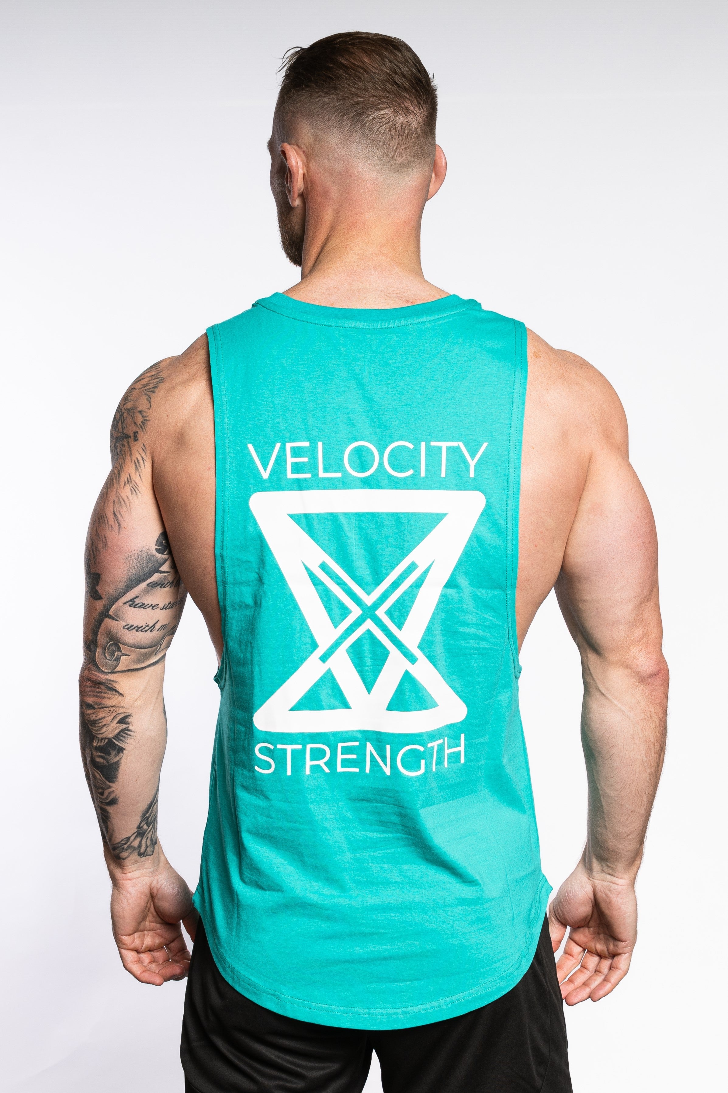 Statement Sleeveless - Aqua - VXS GYM WEAR