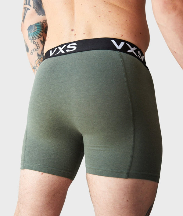 BAMBOO Boxer Shorts 2 Pack [Olive/Black] VXS GYM WEAR