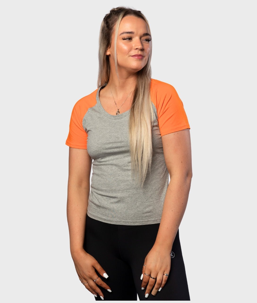 Core T-Shirt [Grey/Orange] - VXS GYM WEAR